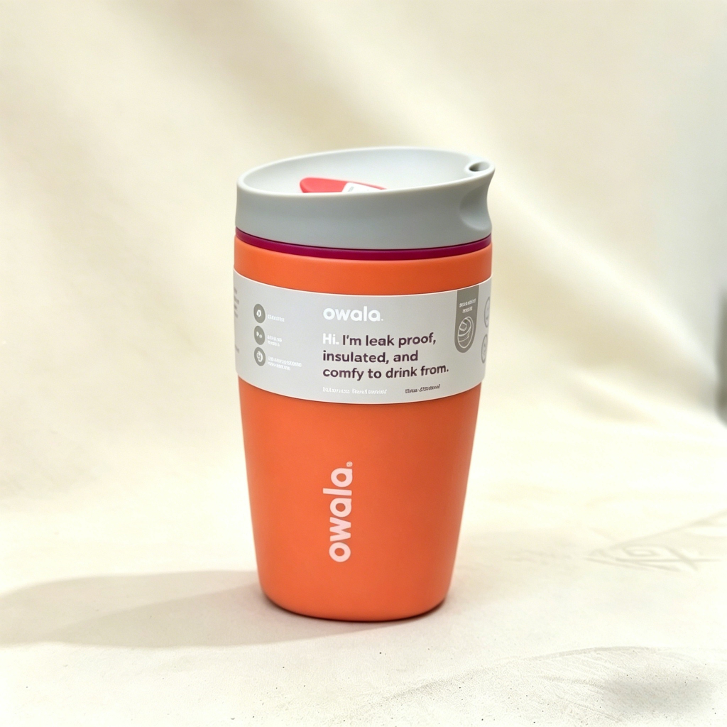 VASO CAFETERO 12OZ ANARANJADO
