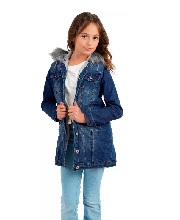 CHAMARRA NIÑA ROOSEVELT NAVY/GRAY 8 LARGA