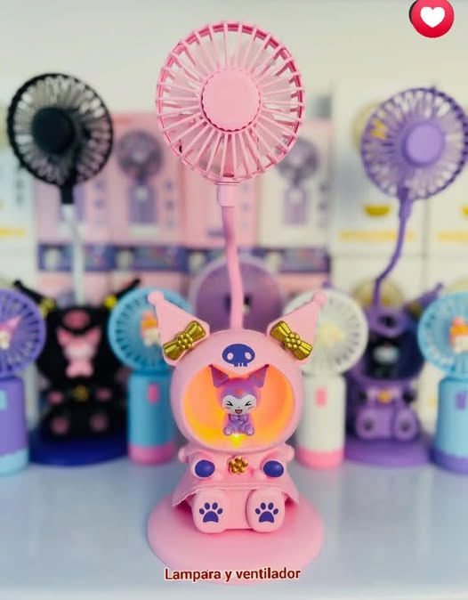 VENTILADOR KUROMI ROSA