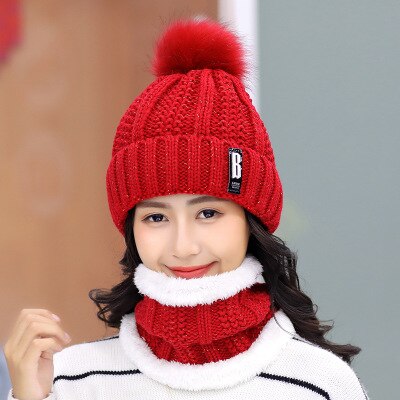 SET GORRO Y BUFANDA DAMA ROJO