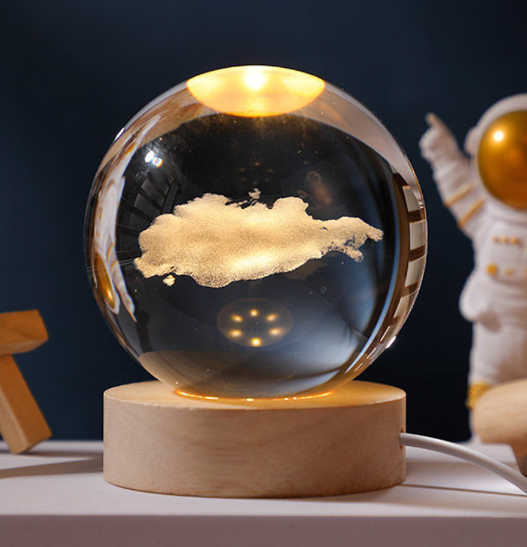 LAMPARA BOLA DE CRISTAL 8CM NUBE