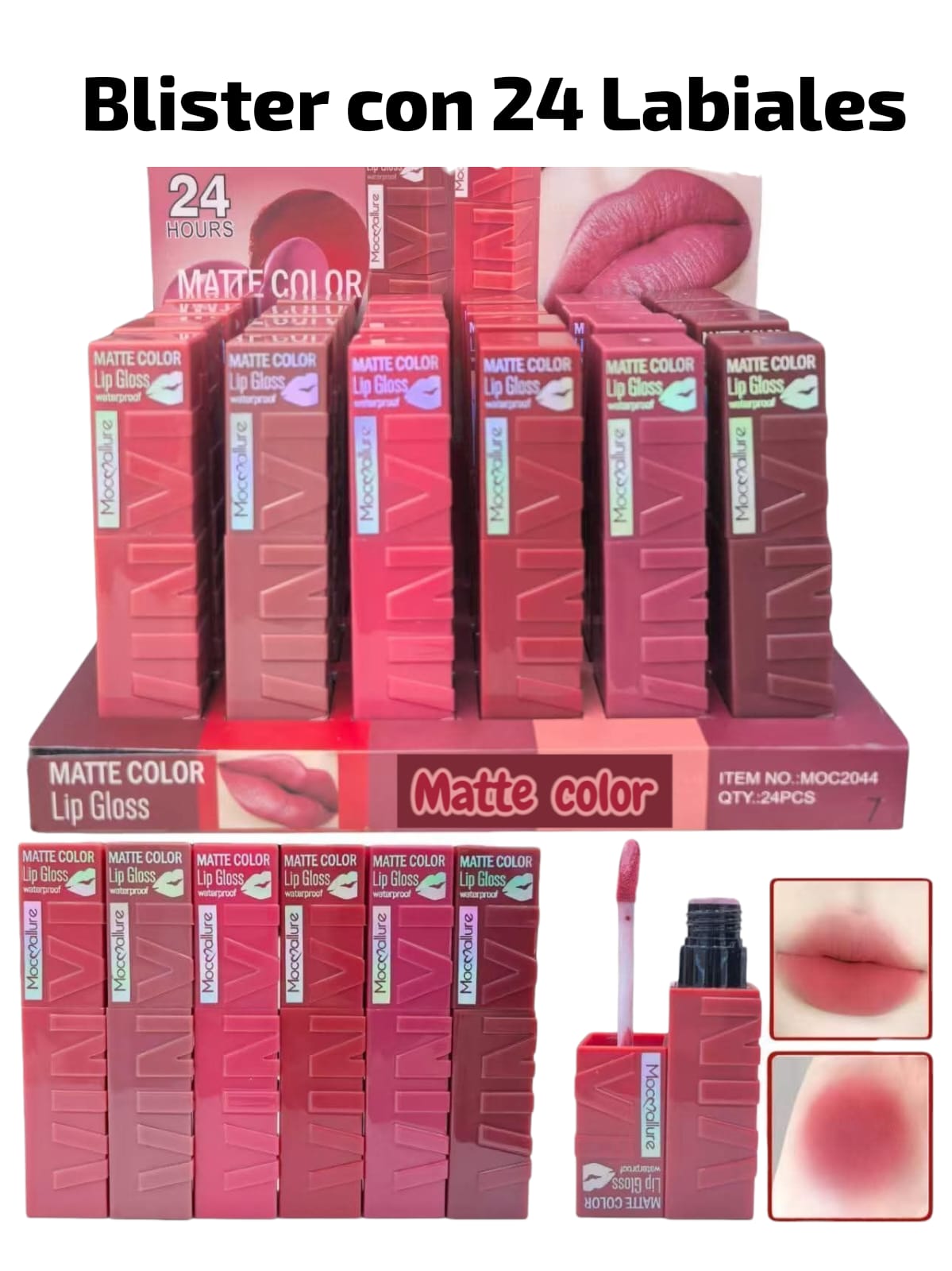 GLOSS TIPO MAYBELLINE MATTE COLOR CAJA 24PZ