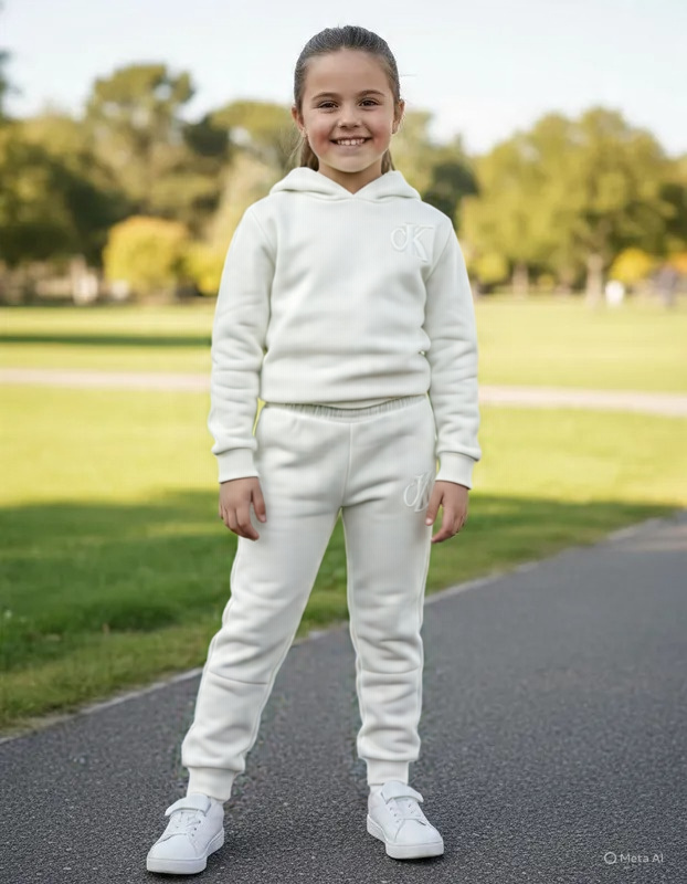 CONJUNTO PANTS CK NIÑA BLANCO M (6-8)