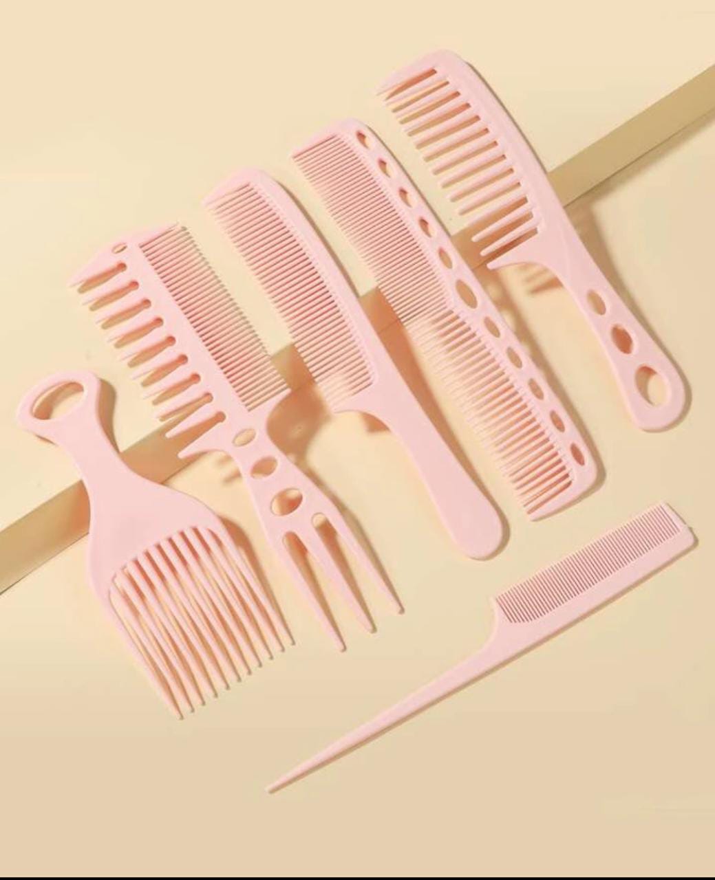 SET DE 6 PEINES ROSA
