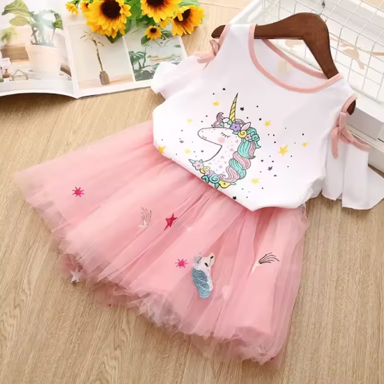 CONJUNTO CON TUTU UNICORNIO 120