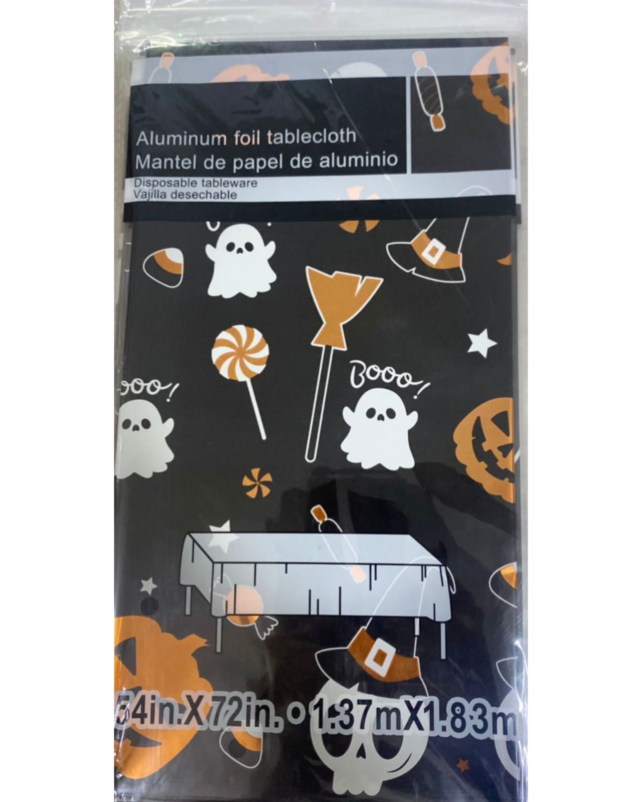 MANTEL HALLOWEEN 1.83 CALABAZA-FANTASMAS