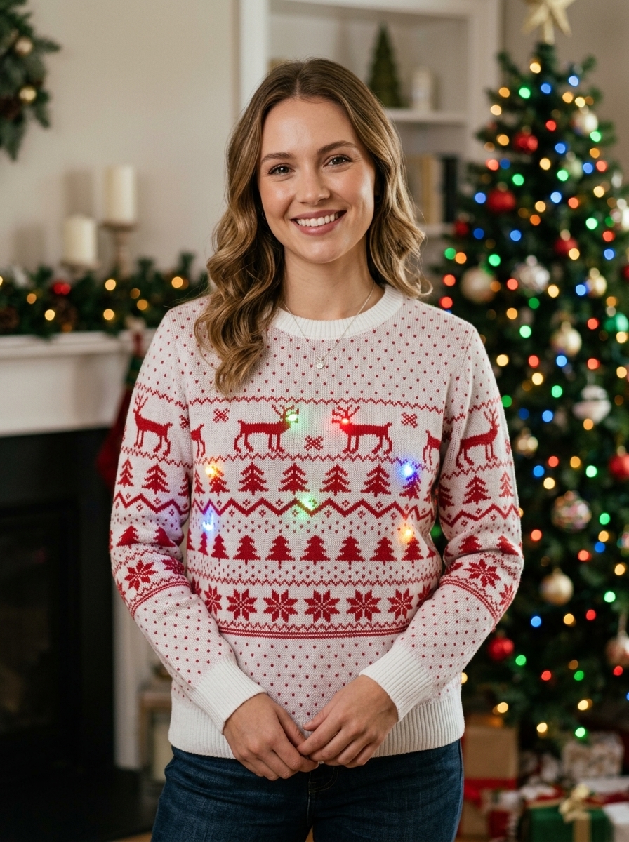 SUETER NAVIDEÑO CON LUZ LED MOD.2 L