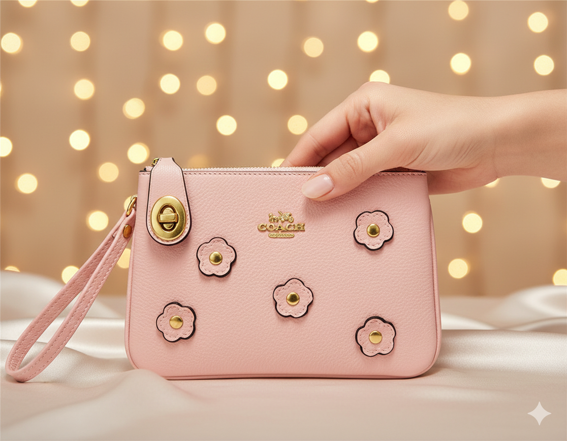 BOLSA MONEDERO COACH ROSA-PINK