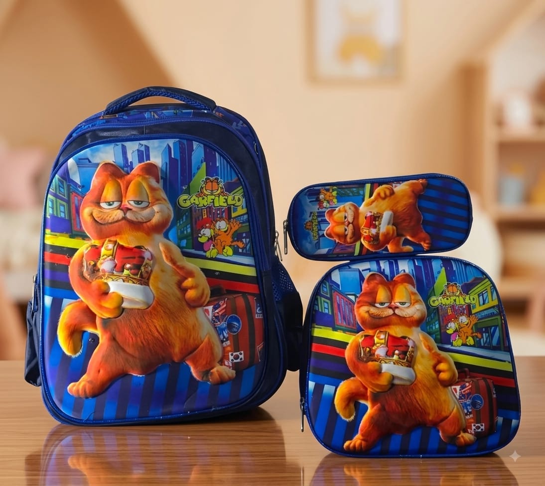 MOCHILA COMBO ESCOLAR GARFIELD #299-#933