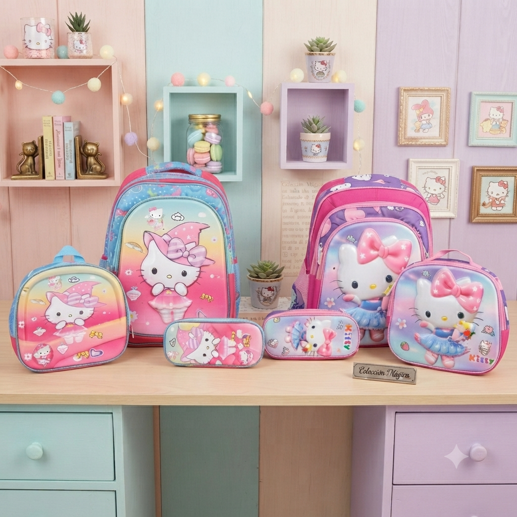 COMBO MOCHILA SANRIO CON LUZ