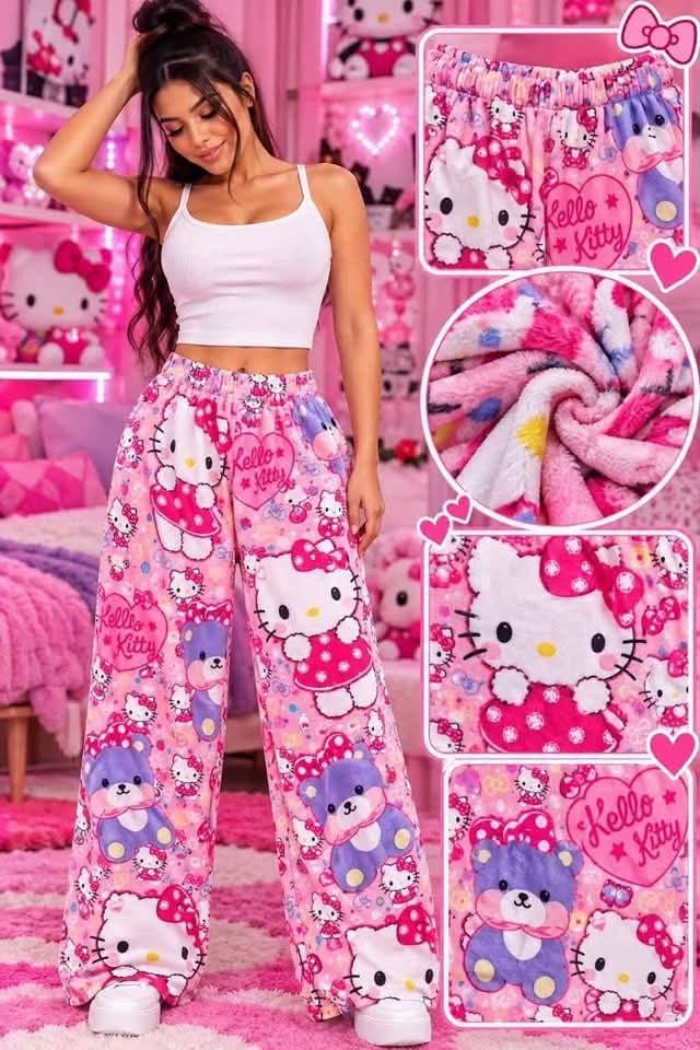 PIJAMA PANTS PERSONAJES ROSA HELLOS KITTYS