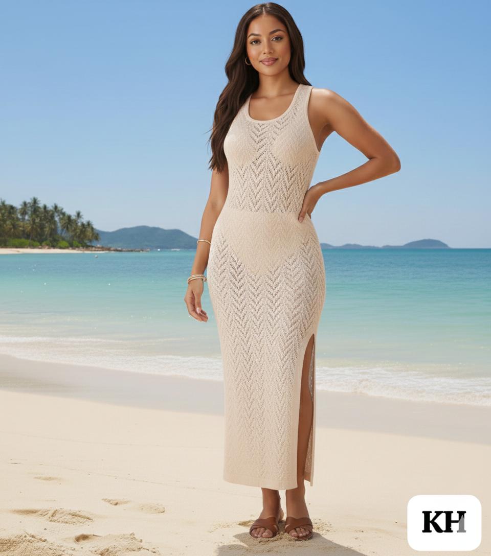VESTIDO BOMY SALIDA DE PLAYA BEIGE S/M
