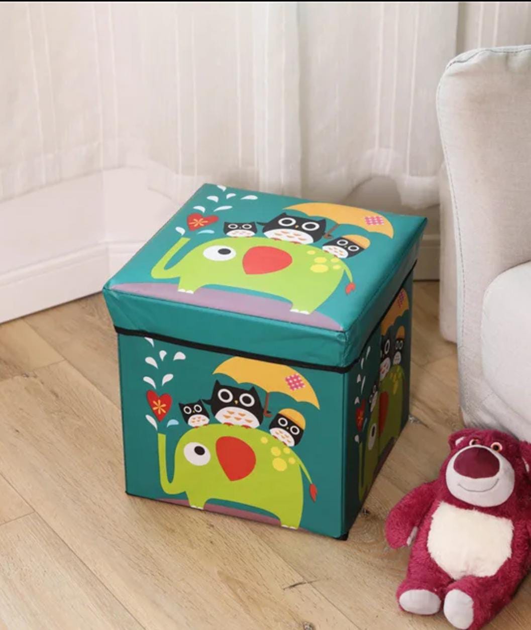 CAJA DE ALMACENIMIENTO CUADRADA VERDE