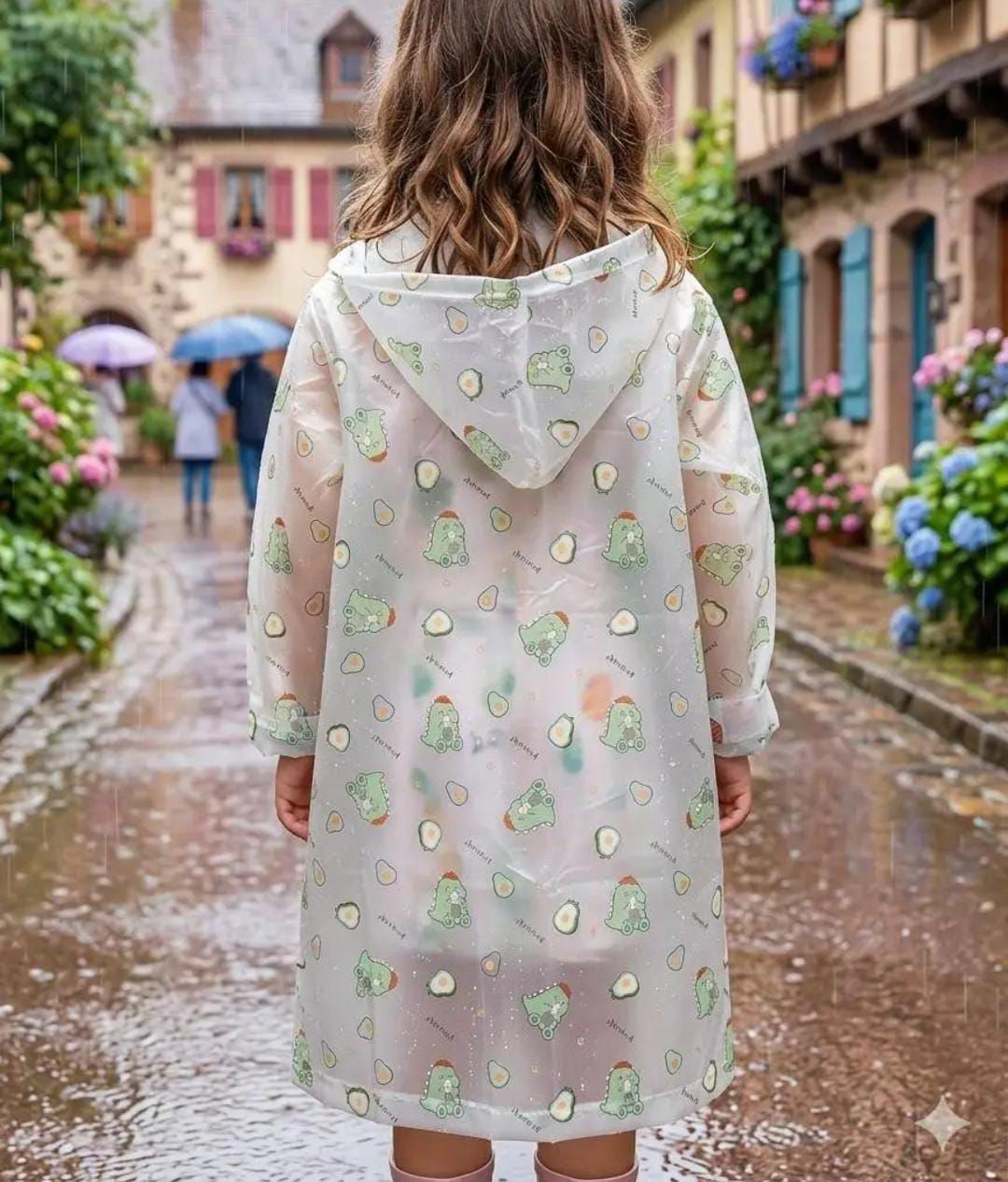 IMPERMEABLE DISEÑOS NIÑOS AGUACATE