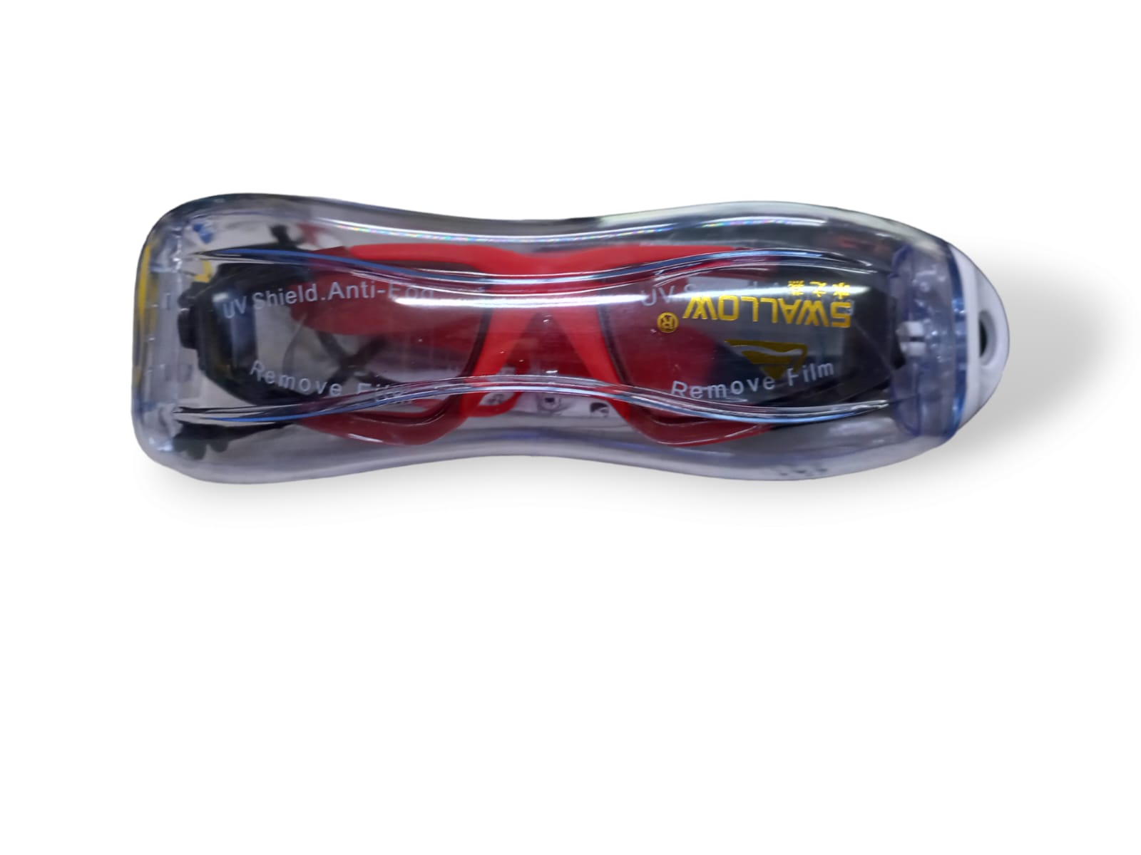 GOOGLES CON ESTUCHE ADULTO NEGRO-ROJO