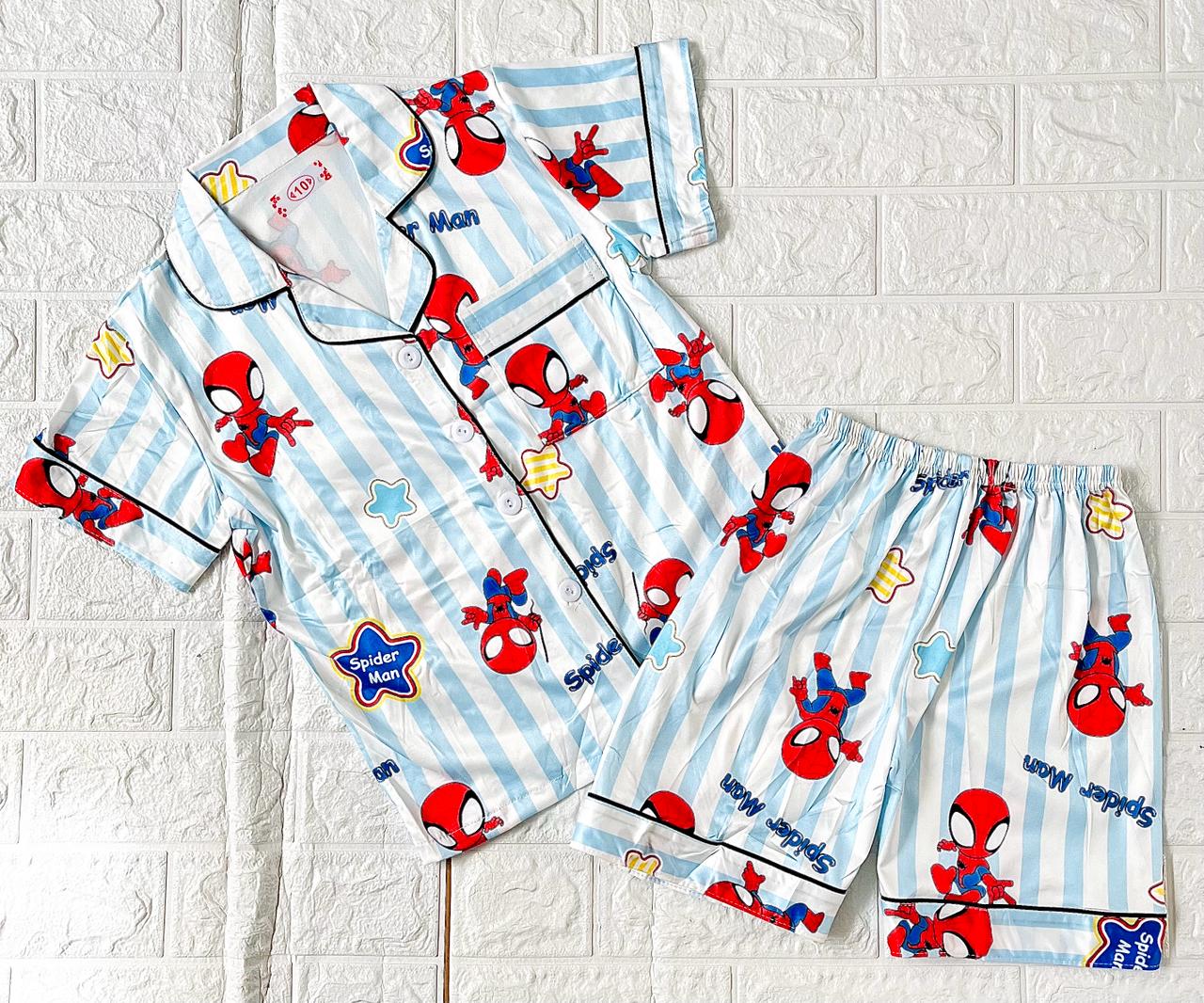 PIJAMA ABOTONADA CON SHORT NIÑOS SPIDERMAN 14