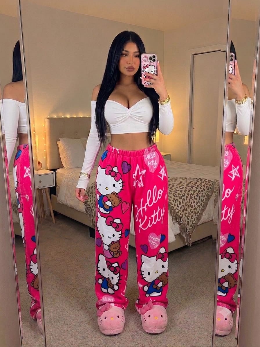 PANTALON PIJAMA HELLO KITTY FUCSIA