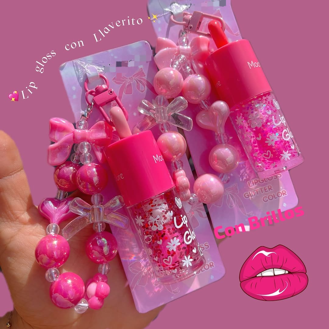 GLOSS CON LLAVERO Y BRILLOS CAJA 12PZ