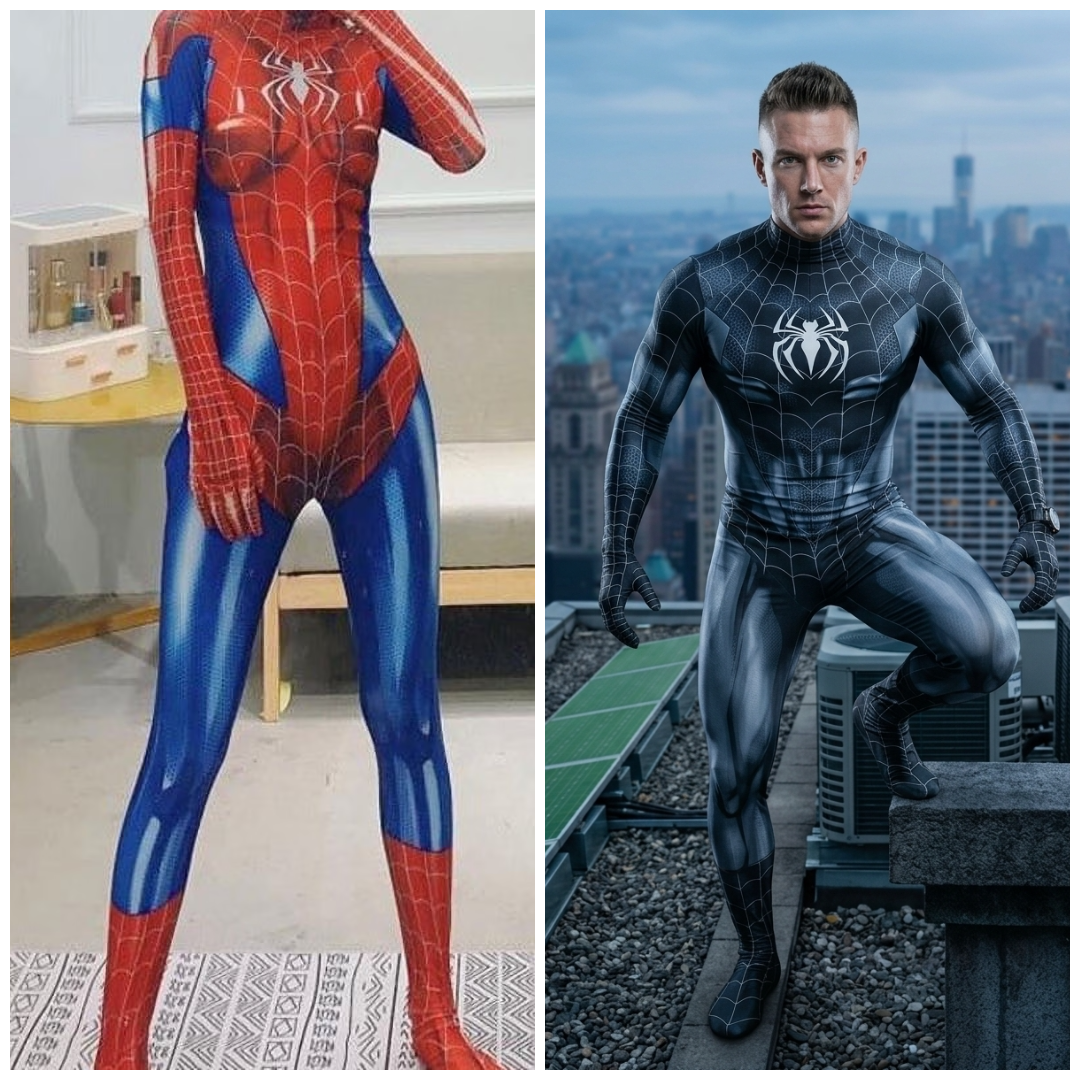 DISFRAZ HALLOWEEN SPIDERMAN DAMA Y CABALLERO