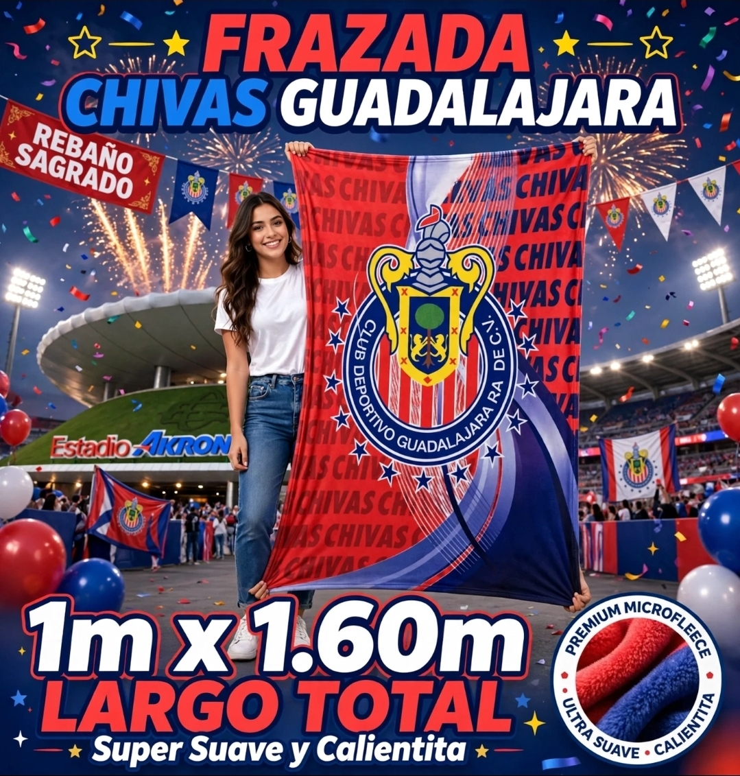 FRAZADA EQUIPOS CHIVAS