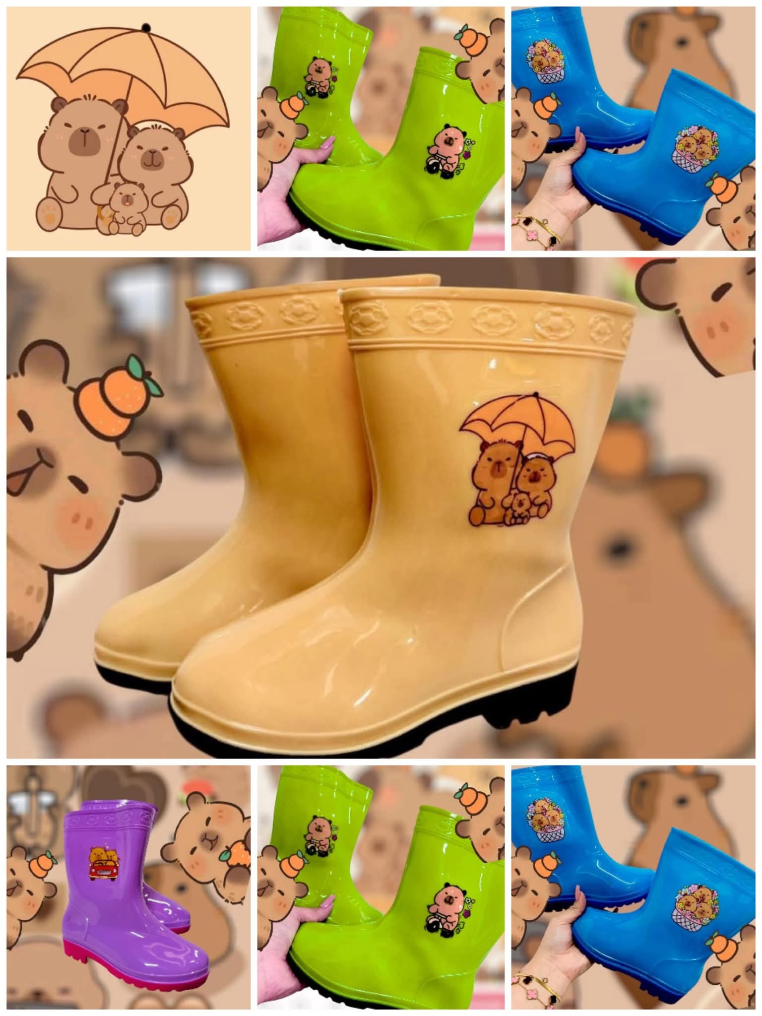 BOTA PARA LLUVIA CAPIBARA