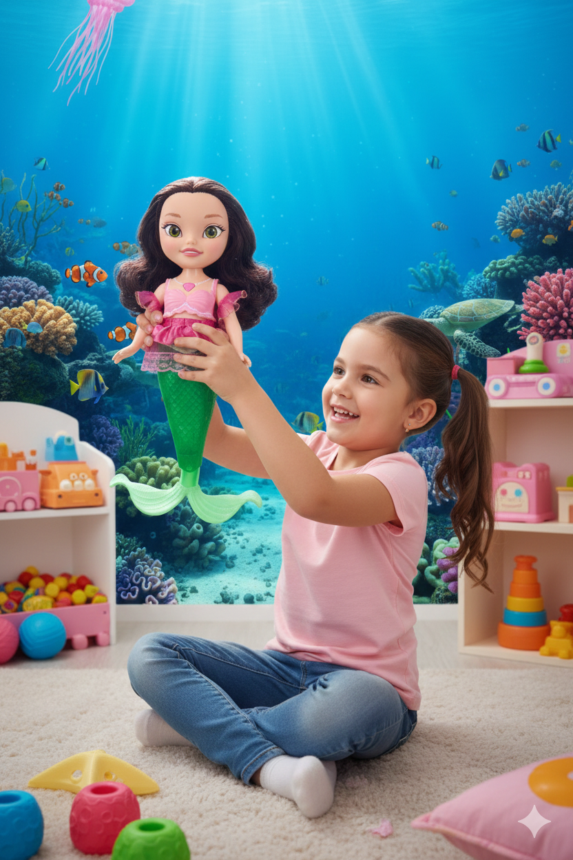 MUÑECA SIRENA CON SONIDO AL AZAR