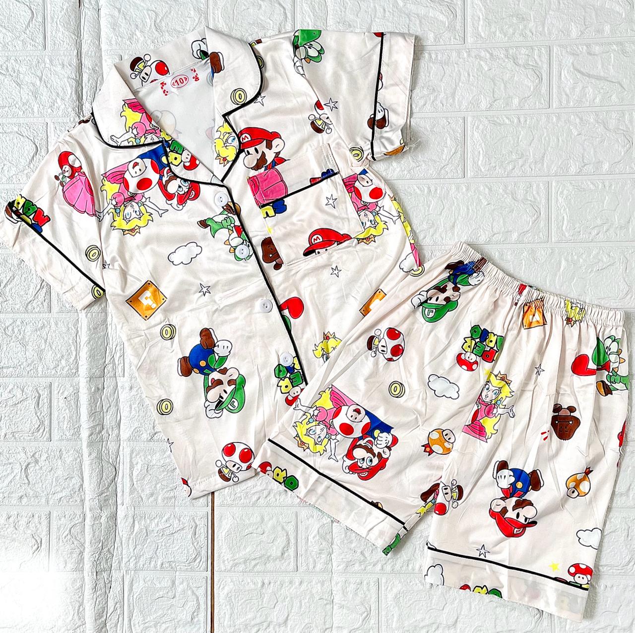 PIJAMA ABOTONADA CON SHORT NIÑOS MARIO 14