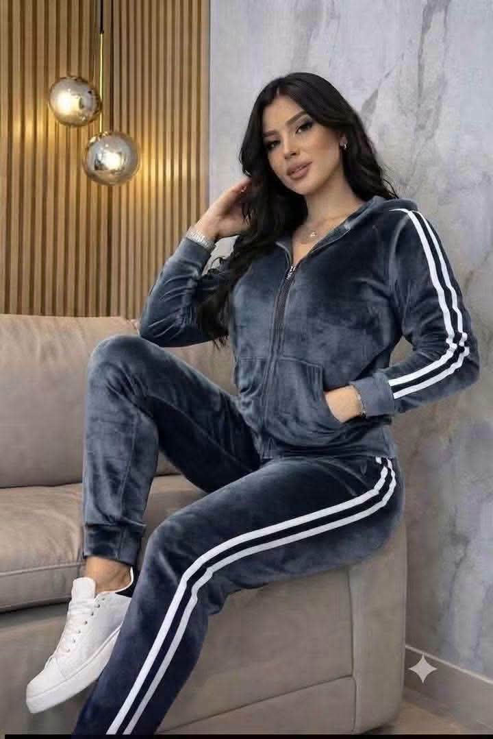 CONJUNTO PANTS Y CHAMARRA GRIS L