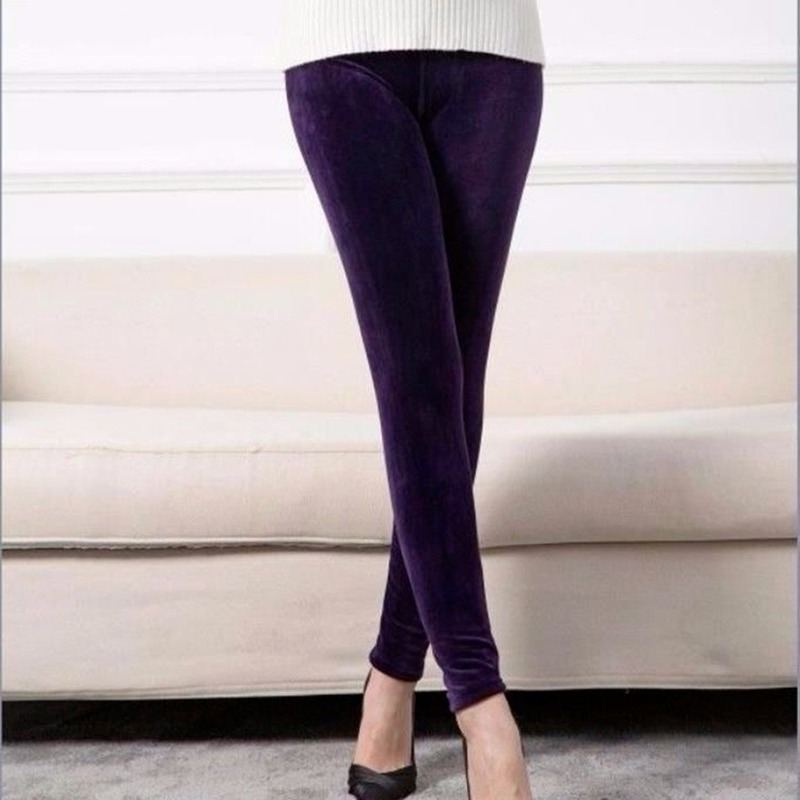 LEGGINS KANGYE TERCIOPELO MORADO OSCURO