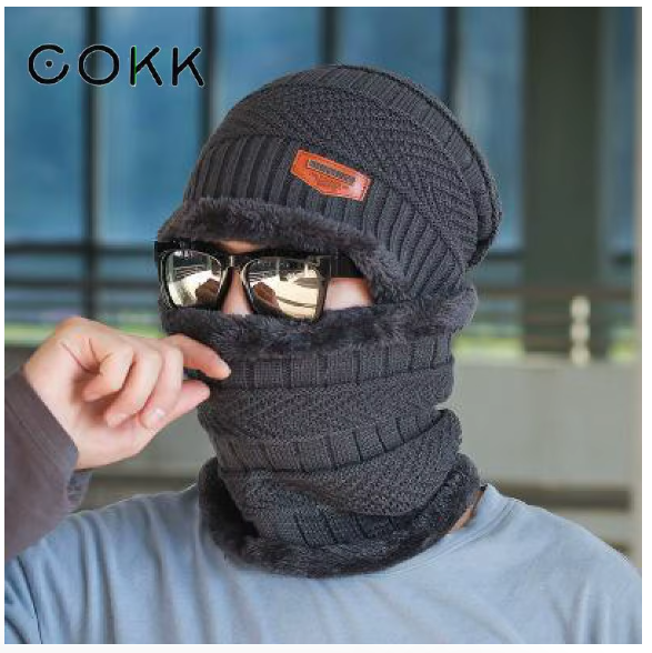 SET GORRO Y BUFANDA UNISEX GRIS
