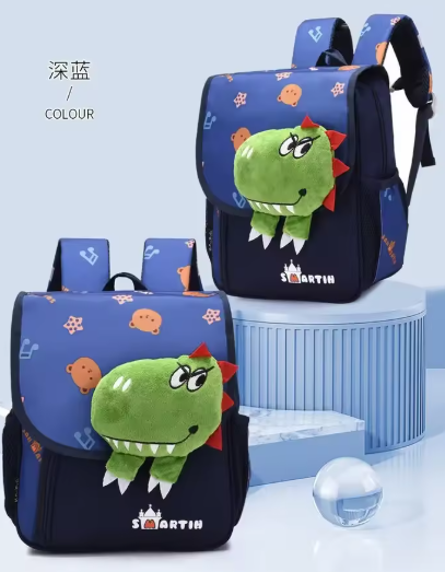 MOCHILA CON PELUCHE DINOSAURIO
