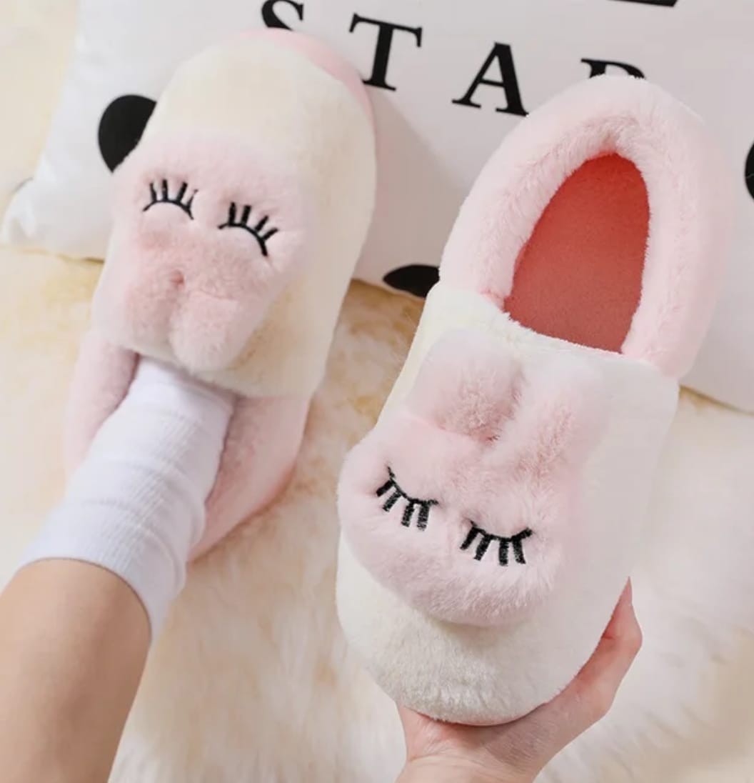 PANTUFLAS CONEJITO ROSA 36-37