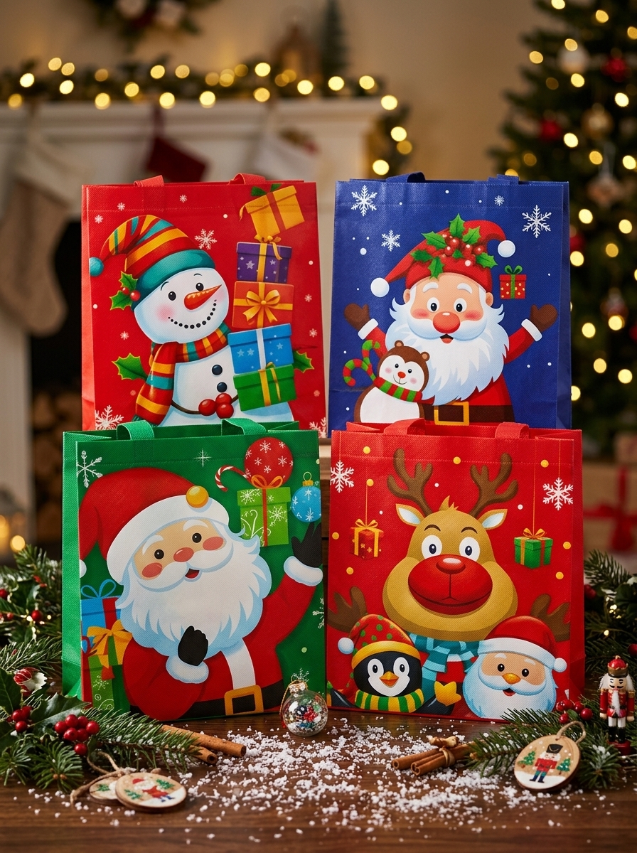 DOCENA DE BOLSAS NAVIDEÑAS ECOLOGICAS