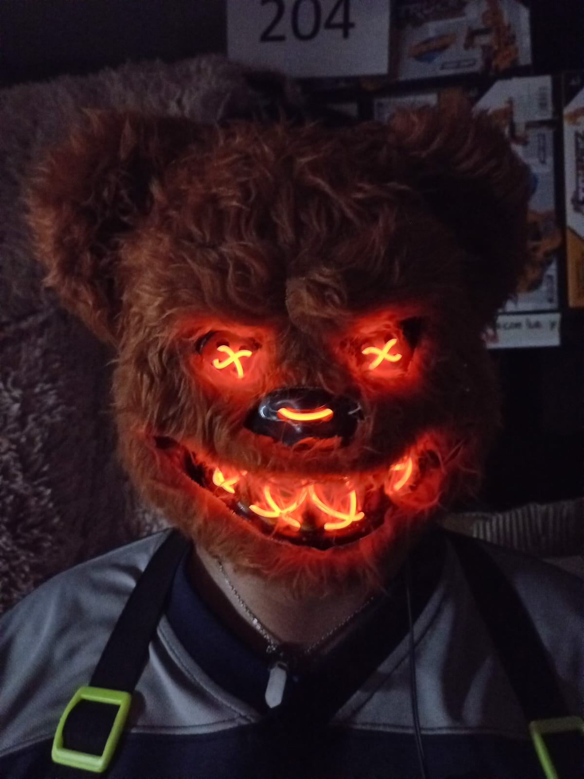 MASCARA HALLOWEEN CON LED OSO