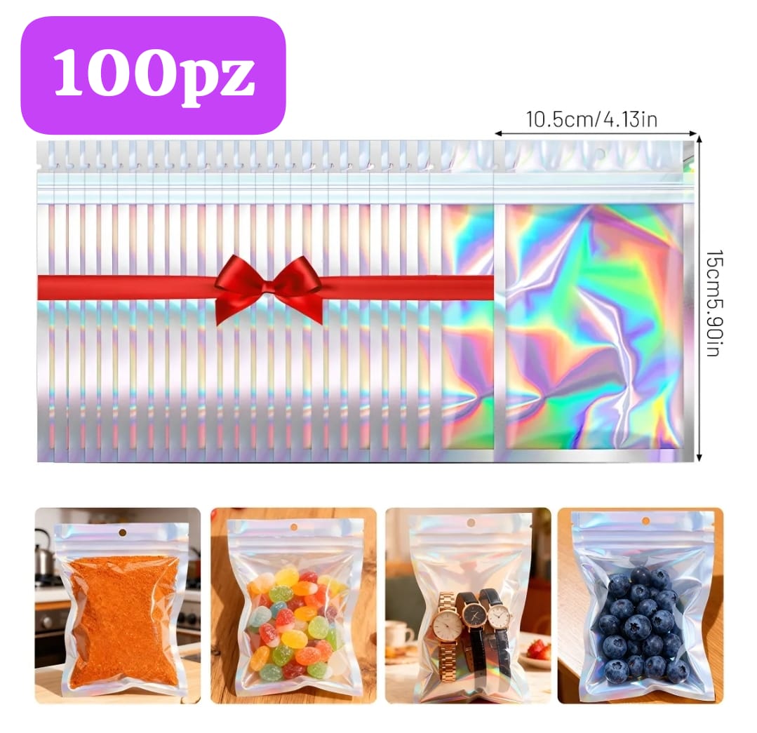 100 BOLSAS TORNASOL PLATA