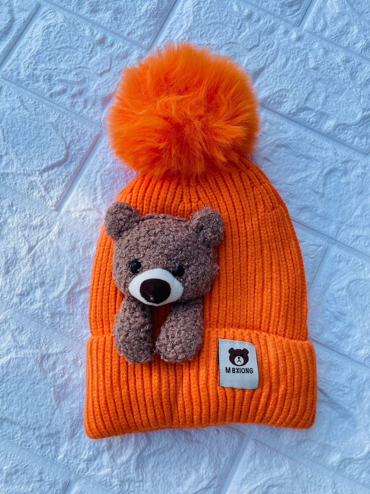 GORRO DE OSITO NARANJA
