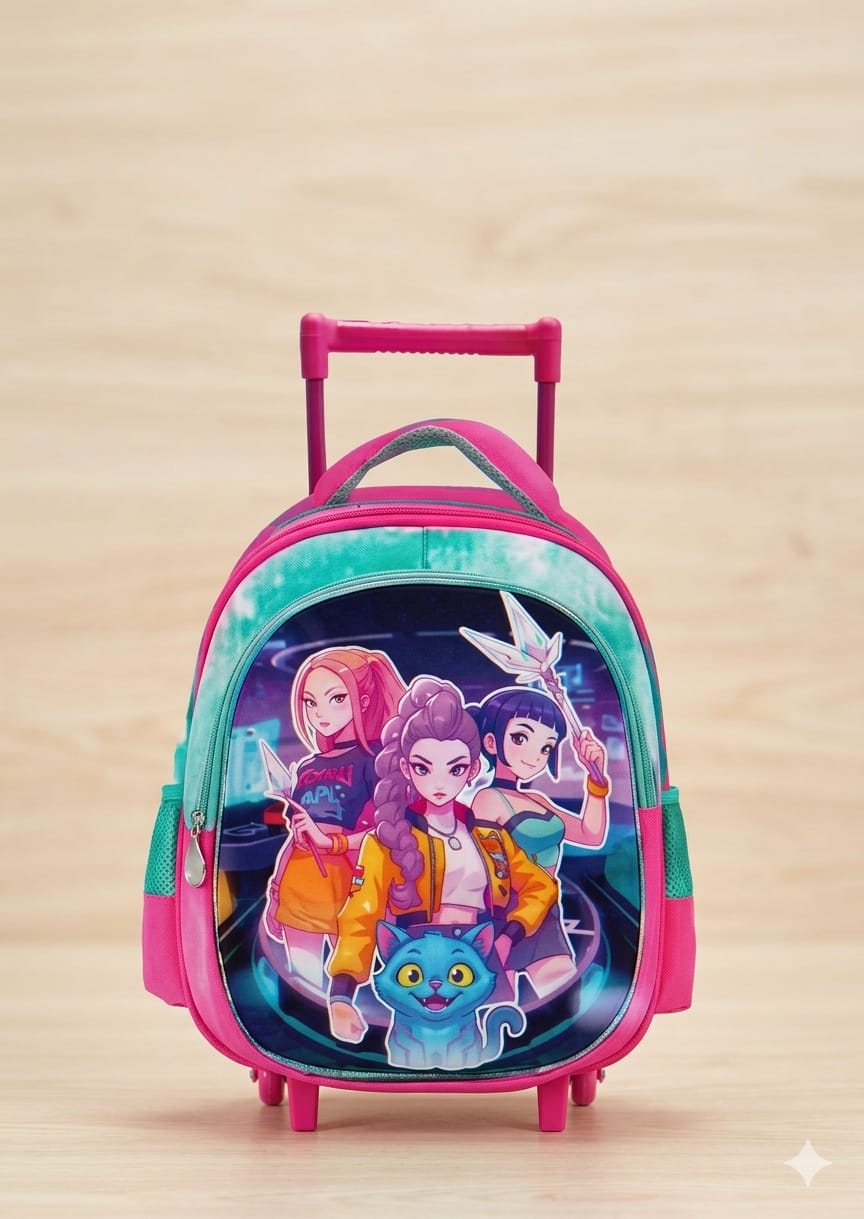 CARRITO MOCHILA SORPRESA KINDER GUERRERAS/NIÑA LIBRO